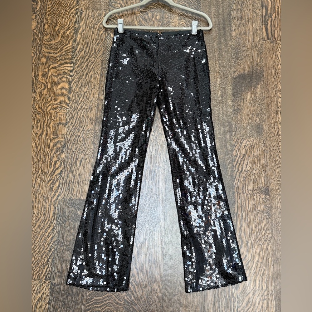 Laundry Petites Black Sequin Pants - LAUNDRY Label